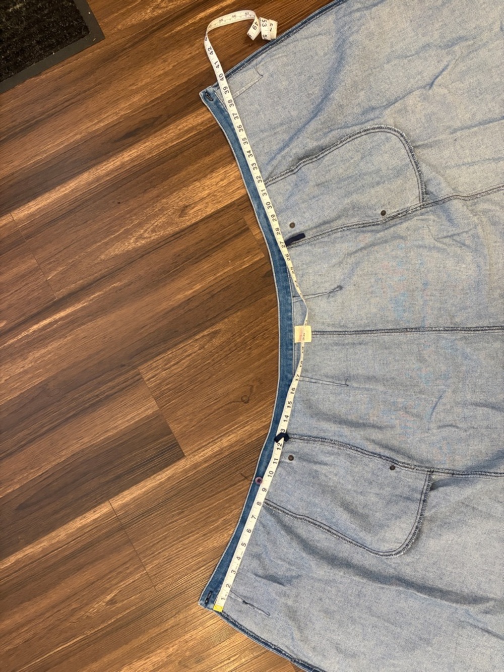 Classic Vintage 70s Blue Denim Wrap Skirt - Picture 12 of 12